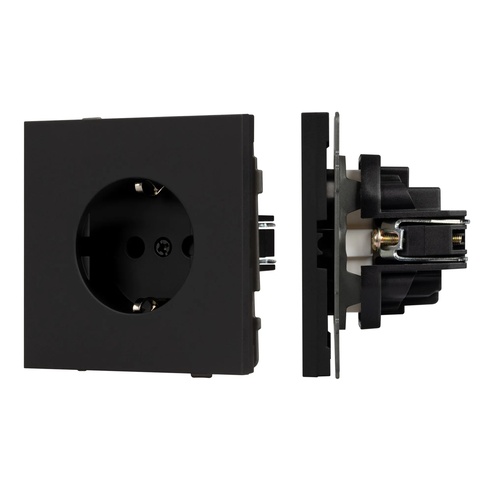Механизм электрической розетки SCT-TENDO-MEU1-SFPL-BK (230V, 16A) (Arlight, -)