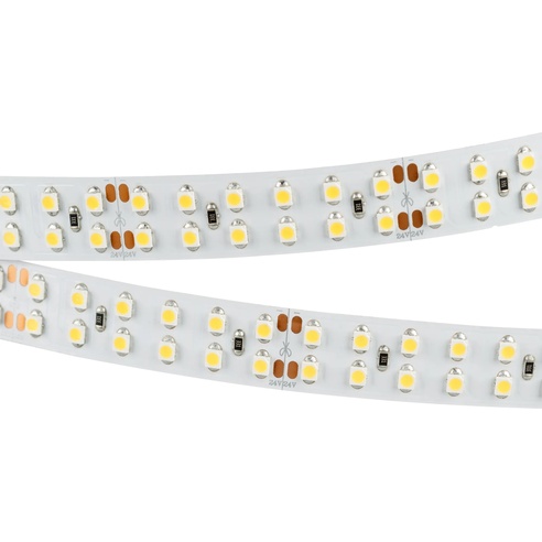 Лента светодиодная RT 2-5000 24V White6000 2x2 (3528, 1200 LED, LUX) (Arlight, 19.2 Вт/м, IP20)