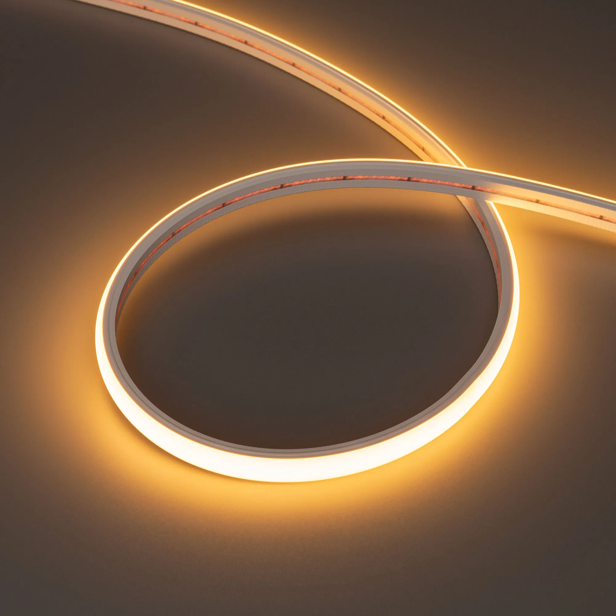 Лента светодиодная герметичная MOONLIGHT-TOP-X320-11x7mm 24V Warm2300 (10 W/m, IP65, CSP, 5m, wire x2) (Arlight, Силикон) - изображение товара