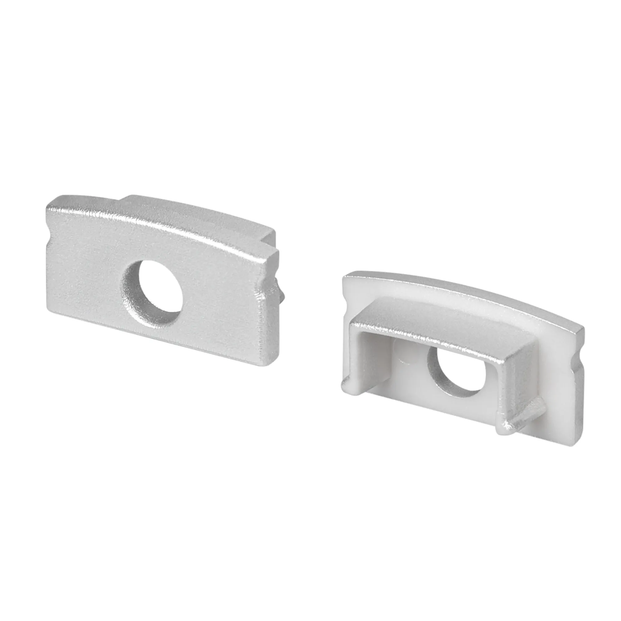 Заглушка LINE-1708 SILVER с отверстием (Arlight, Пластик)